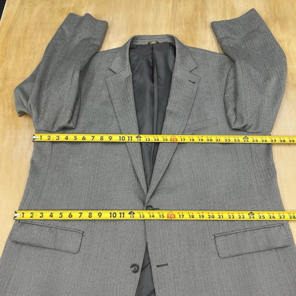 OAK HILL Big & Tall Blazer Sport Coat‎ Mens 2XLT (50/52L) Long Polyester Gray